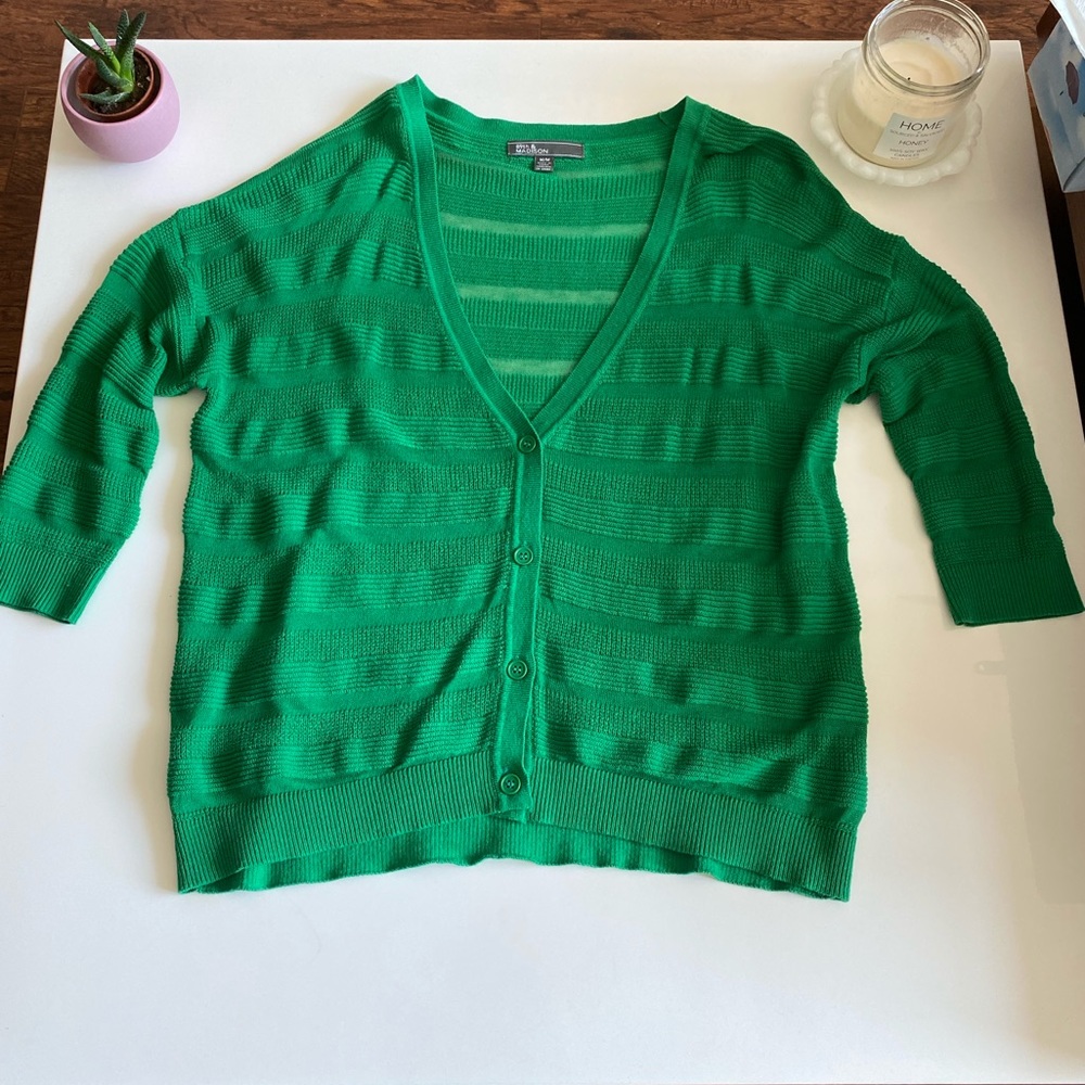 BNWOT Button Up Oversized Green Cardigan